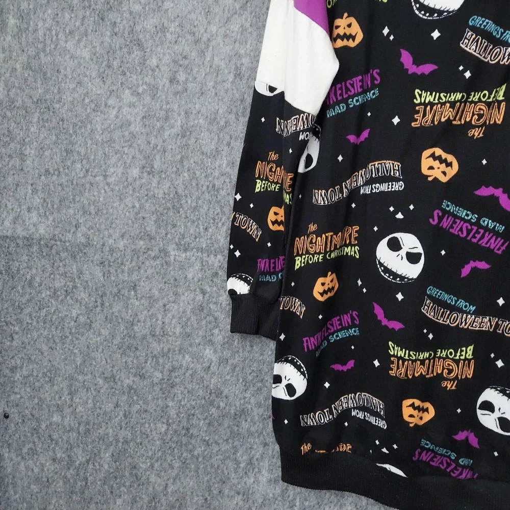 Disney‎ Women Pajama Dress S Nightmare Before Christmas Sweater Long Sleeve Jack - Picture 9 of 10